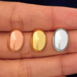 Puffy Oval Earring