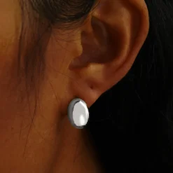 Puffy Oval Earring