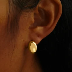 Puffy Oval Earring