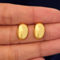 Puffy Oval Earring