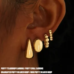 Puffy Oval Earring