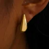Puffy Teardrop Earring