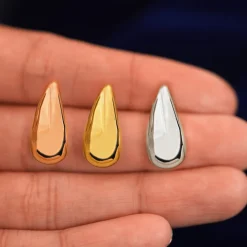Puffy Teardrop Earring