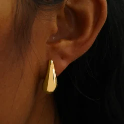 Puffy Teardrop Earring