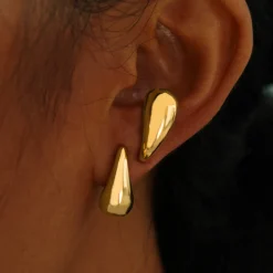 Puffy Teardrop Earring