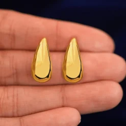 Puffy Teardrop Earring