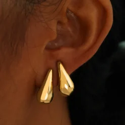 Puffy Teardrop Earring