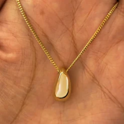 Puffy Teardrop Necklace