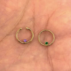 Raised Gemstone Septum