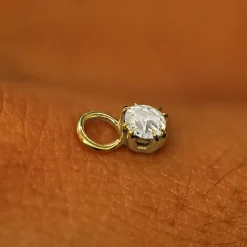 Rose Cut Diamond Charm