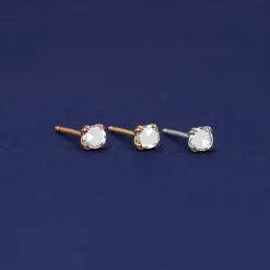 Rose Cut Diamond Earring