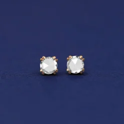 Rose Cut Diamond Earring