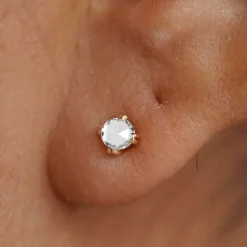 Rose Cut Diamond Earring