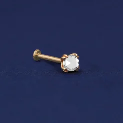 Rose Cut Diamond Flatback Piercing