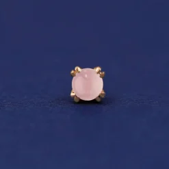Rose Quartz Flatback Piercing
