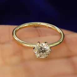 Round Lab Diamond Ring