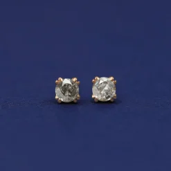 Salt and Pepper Diamond Earring