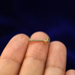 Salt and Pepper Diamond Flatback Piercing