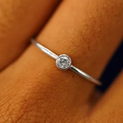 Salt and Pepper Diamond Ring