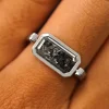 Salt and Pepper Diamond Spinner Ring