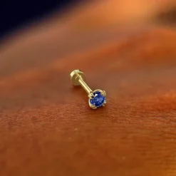 Sapphire Flatback Piercing