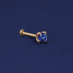 Sapphire Flatback Piercing