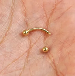 Small Curved Barbell Piercing