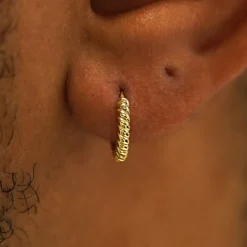 Small Rope Huggie Hoops
