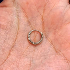 Small Rope Huggie Hoops