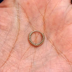 Small Rope Huggie Hoops