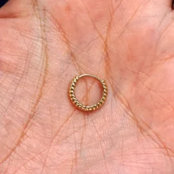 Small Rope Huggie Hoops
