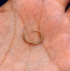 Small Rope Huggie Hoops