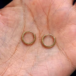 Small Rope Huggie Hoops