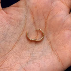 Small Wide Huggie Hoops