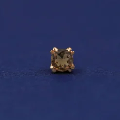 Smoky Quartz Flatback Piercing
