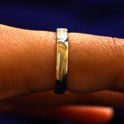 Square Carre Cut Diamond Band