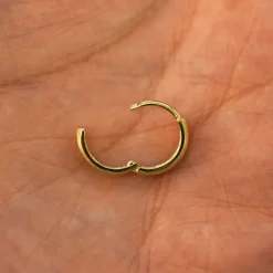 Stardust Small Wide Huggie Hoops