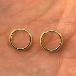 Stardust Small Wide Huggie Hoops