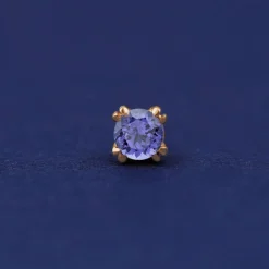 Tanzanite Flatback Piercing
