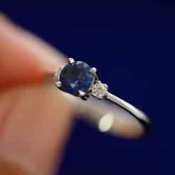 Three Stone Sapphire Ring