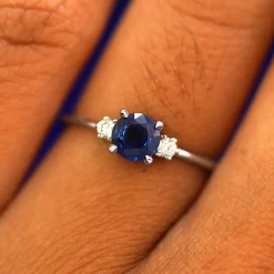 Three Stone Sapphire Ring
