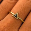 Trillion Black Diamond Ring