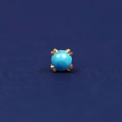 Turquoise Flatback Piercing