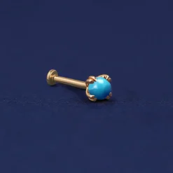Turquoise Flatback Piercing