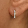 White Lab Diamond Huggie Hoop
