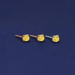 Yellow Diamond Earring