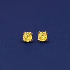 Yellow Diamond Earring